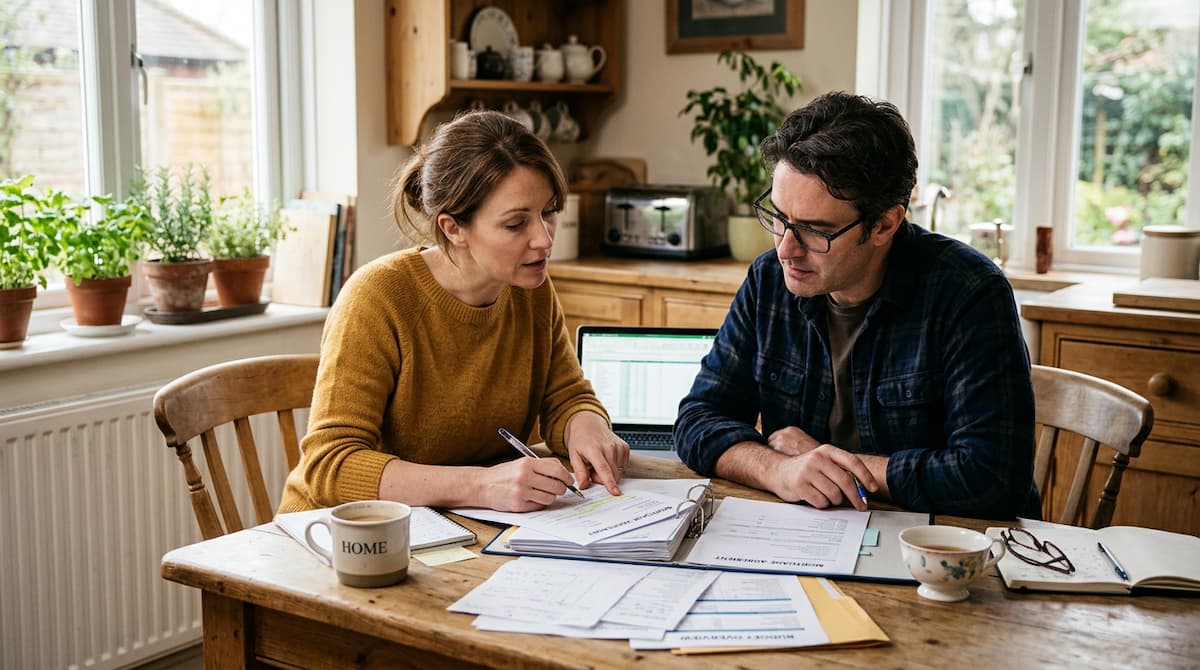 Move-up buyers reviewing market data and home equity calculations in York Region